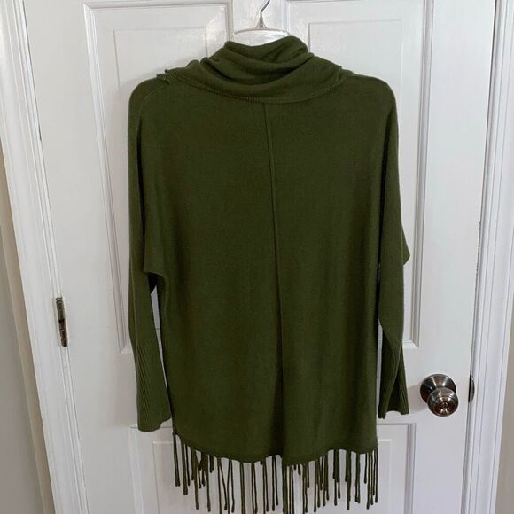 New Directions fringed cowl neck sweater size PS - Picture 5 of 9